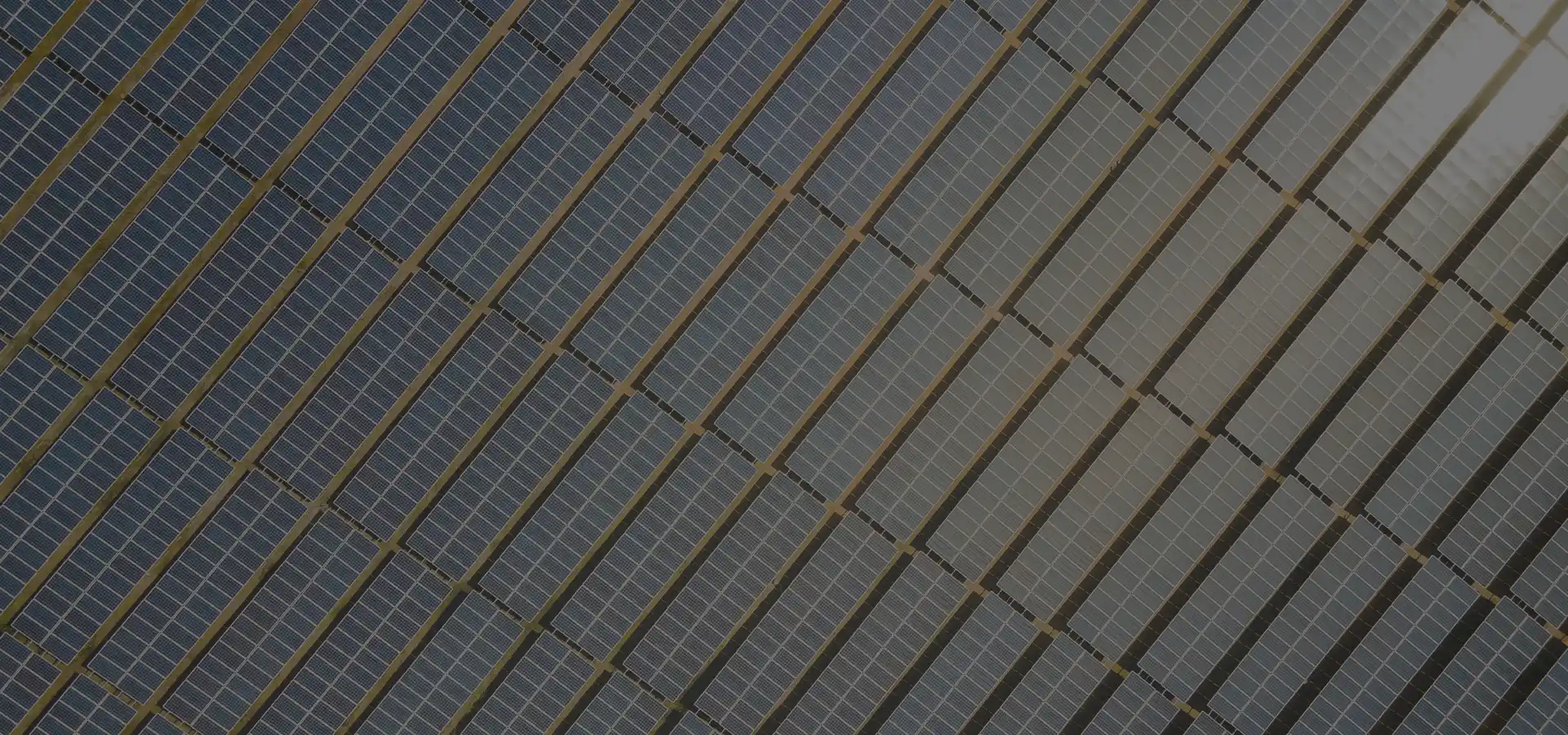 Campo com painéis solares